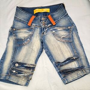 Y2K Vintage Brazillian RH Jeans Bermuda Shorts Denin Capri Small 38